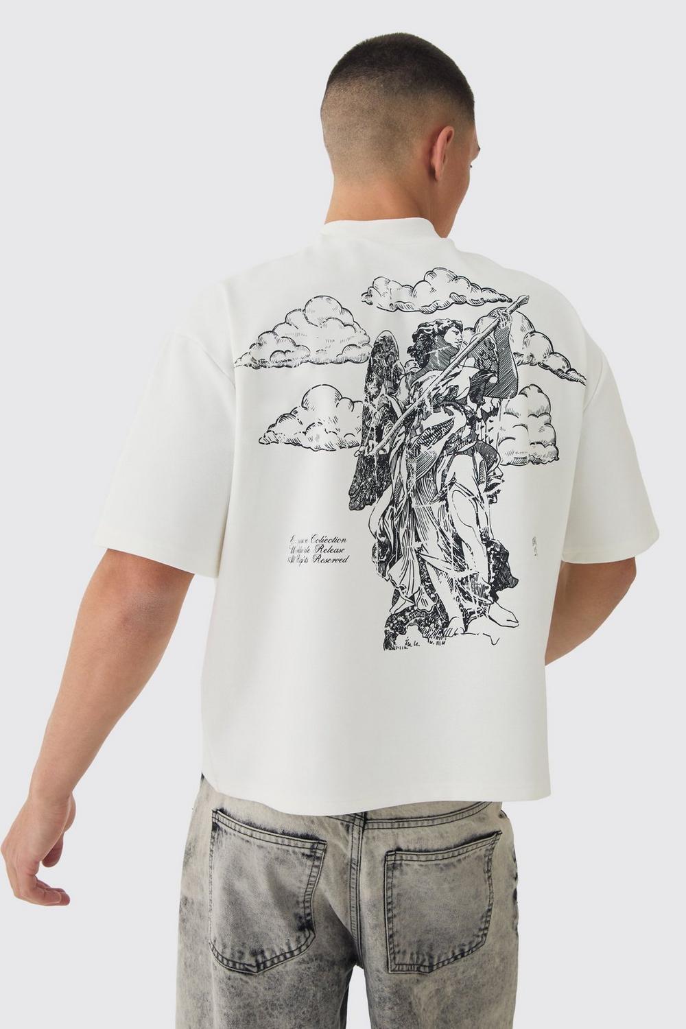 Oversized Boxy Heavyweight Half Sleeve Renaissance Graphic T Shirt