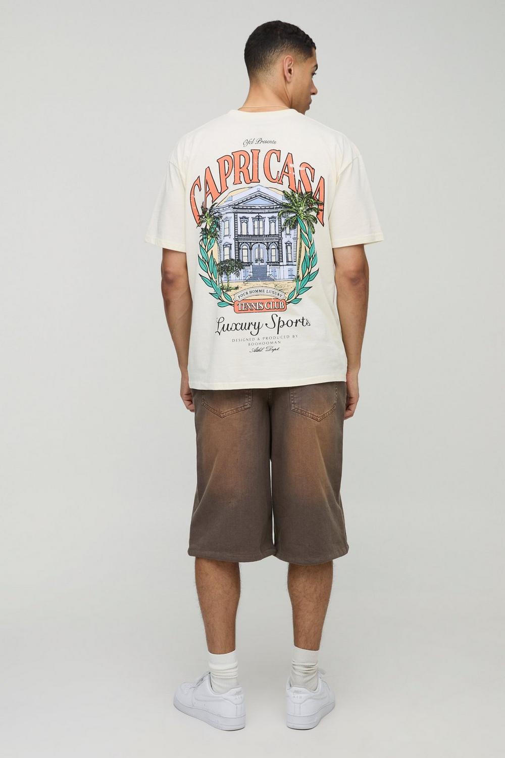 Oversized Capri Casa Luxe Sport Graphic T Shirt