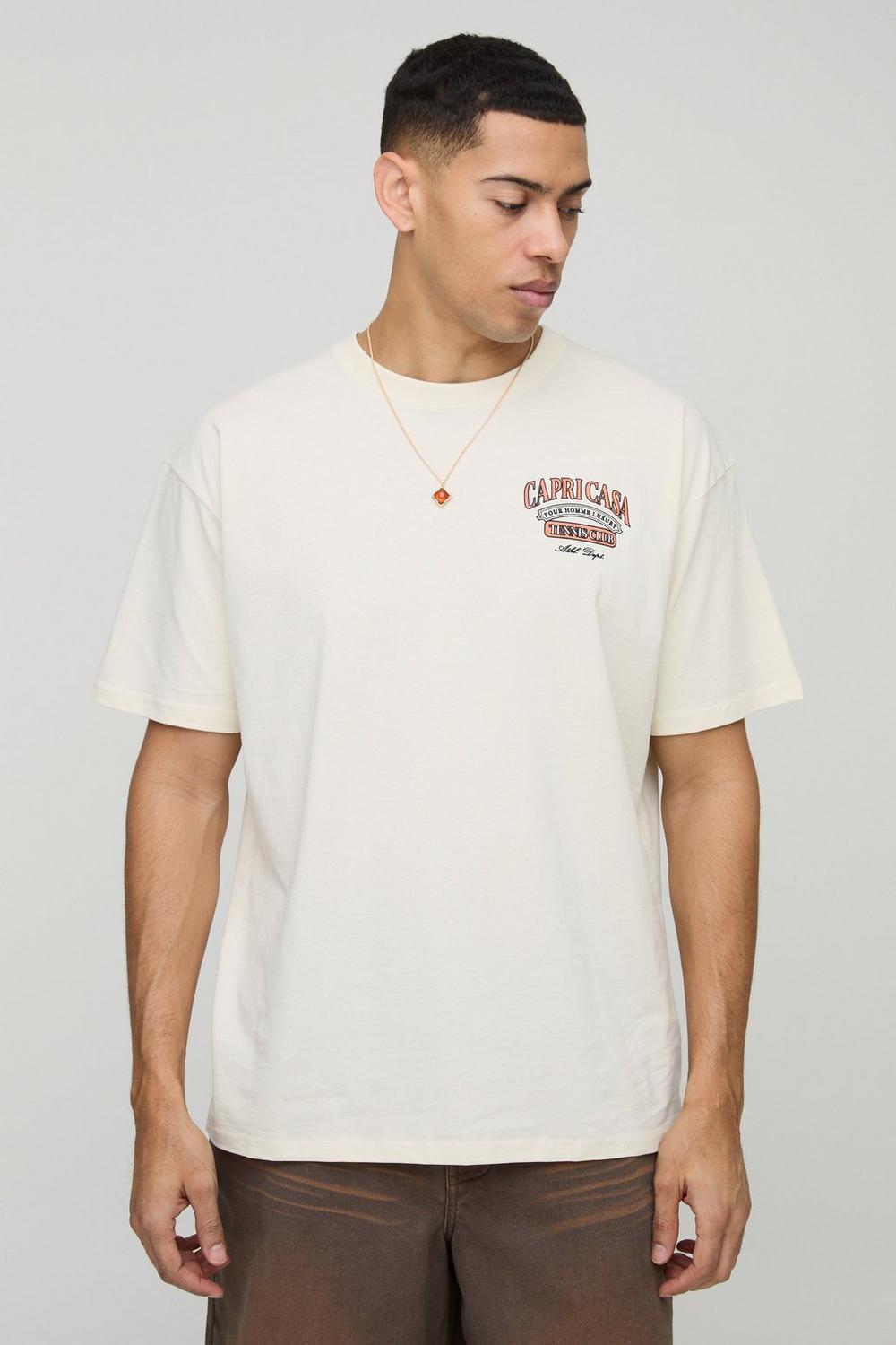 Oversized Capri Casa Luxe Sport Graphic T Shirt