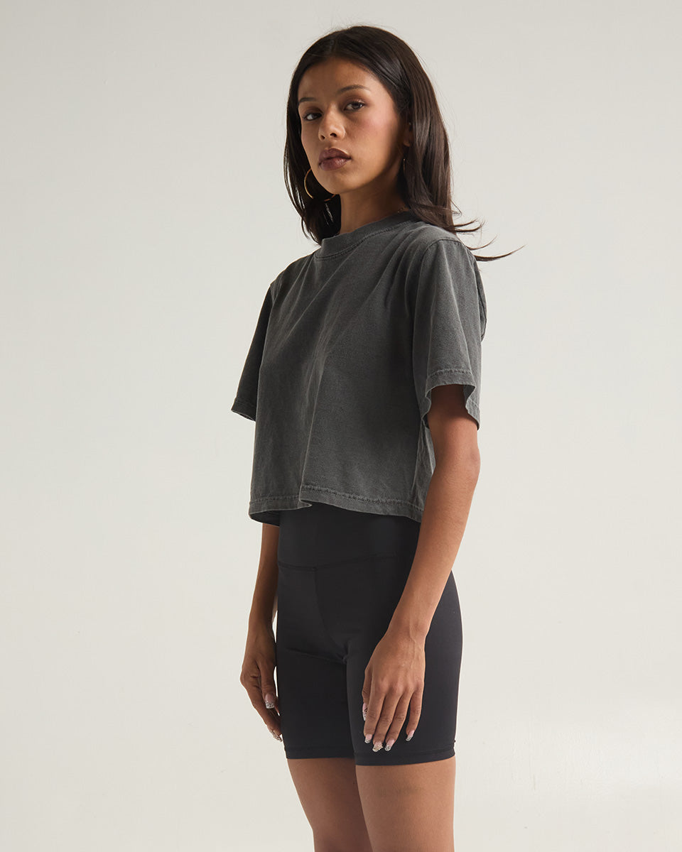 Crop Top Carbón
