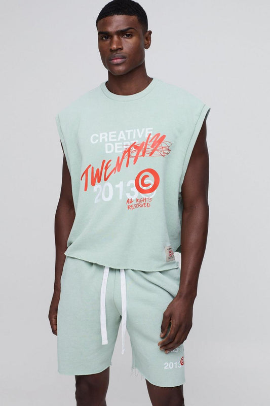 Oversized Boxy Printed Wash Tank