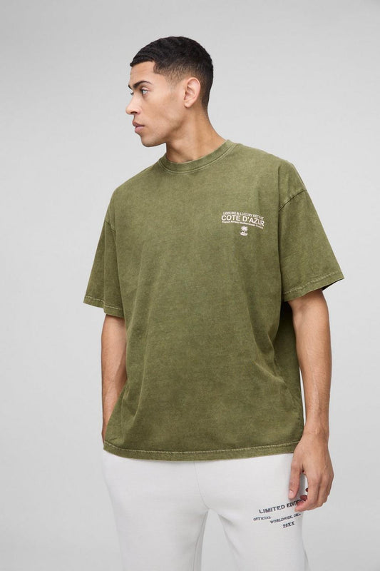 Oversized Cote D'Azur Graphic T-Shirt