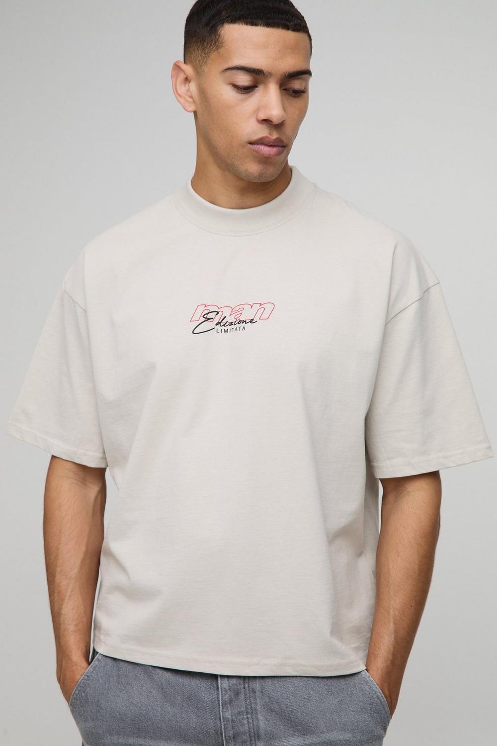 Oversized Boxy Skeleton Heart Print T-Shirt